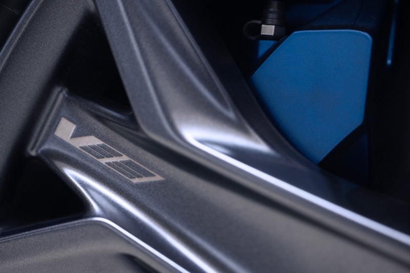 Close-up of the 2026 OPTIQ-V Brembo Performance Front Brakes | Cincinnati Cadillac in Cincinnati OH